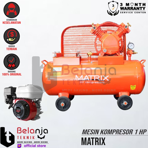 Matrix Mesin Kompresor Angin 1 HP Honda GP 160 5.5 HP Air Compressor