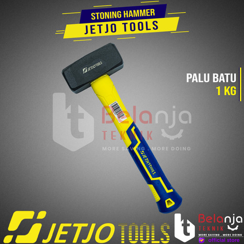 JETJO TOOLS Palu Batu Gagang Fiber 1 KG Stoning Hammer Martil Beton