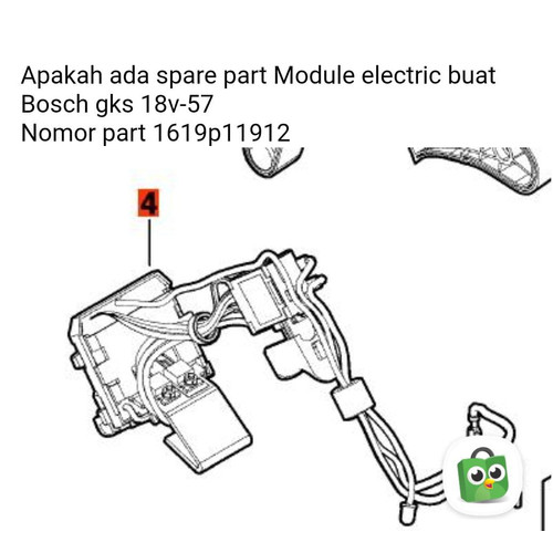 Bosch Module Electric GKS 18 V 57 Sparepart Mesin Potong Sirkel 18V-57