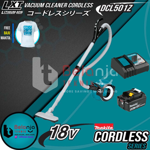 Makita Vacuum Cleaner DCL501Z Cordless Potable Penghisap Debu 18V Set