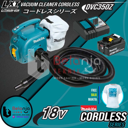 Makita Vacuum Cleaner Cordless DVC350Z Penghisap Debu 18V + Baterai