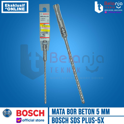 Bosch Mata Bor Beton 5 MM SDS Plus-5X Mata Hammer Drill Bits 5 x 100