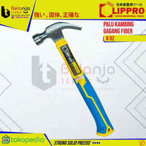 Lippro 8 Oz Palu Kambing Gagang Fiber Hammer Martil Besi Cungkil Paku