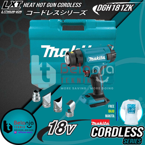 Makita Mesin Blower Udara Panas Baterai DHG181ZK Heat Hot Gun Cordless