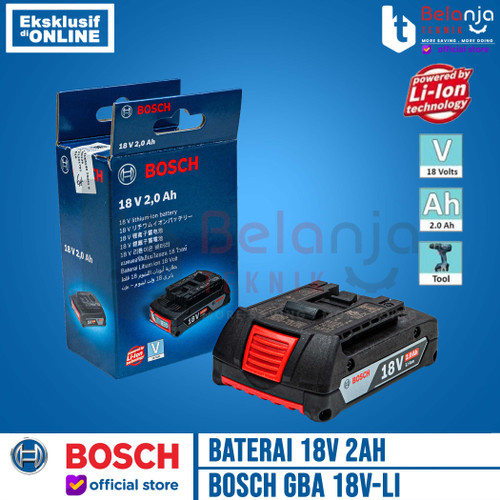 Bosch Baterai 18V 2Ah Battery Cordless Lithium Ion GBA 18V-LI With Box