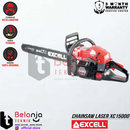 Excell Chainsaw Laser XC15000 24 Inch Mesin Gergaji Bensin 2 Tak Japan