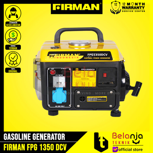 Firman Gasoline Generaor 2 Tak FPG 1350 DCV 700 Watt Mesin Genset Mini