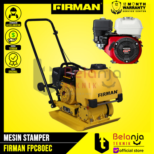 Firman Plate Compactor FPC 80 EC Mesin Stamper + Honda GP 200 Jialing