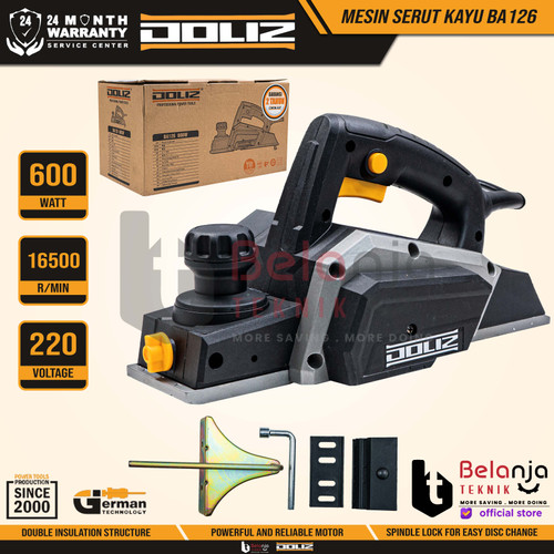 Doliz Ketam Planner BA 126 600 Watt Mesin Serut Kayu BA126 82 MM