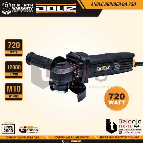 Doliz Angle Grinder BA730 720W Mesin Gerinda Tangan Listrik 4 Inch