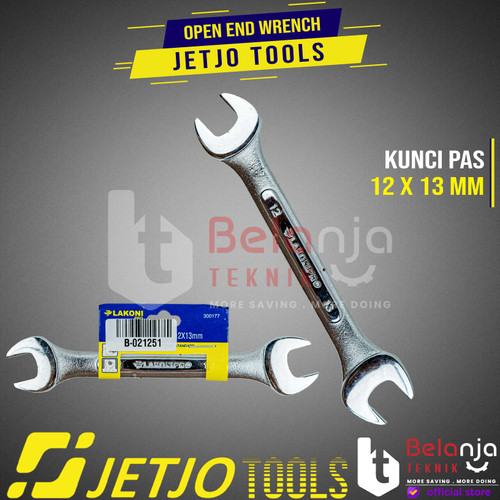 JETJO TOOLS Open End Wrench 12X13 MM Kunci Pas 12 X 13 MM CRV Steel