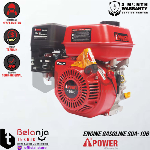 AIPower Engine Gasoline SUA-196 6.5 HP Mesin Penggerak Serbaguna