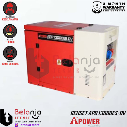 AIPower Genset APD13000ES-DV Generator Bensin Dual Phase Key Starting