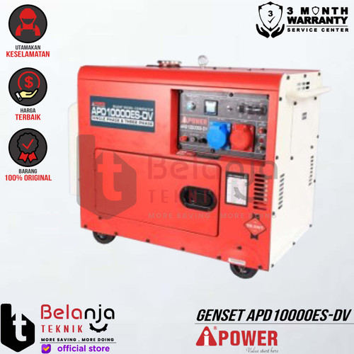 AIPower Genset APD10000ES-DV Generator Bensin Dual Phase Key Starting