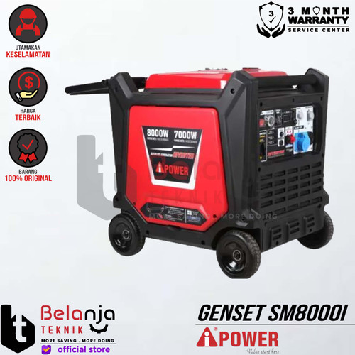 AIPower Genset SM8000I Generator Bensin 8000 Watt Manual Starting