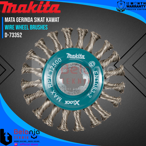 Makita Wire Wheel Brushes 115 MM XLock Mata Gerinda Sikat Kawat Plat