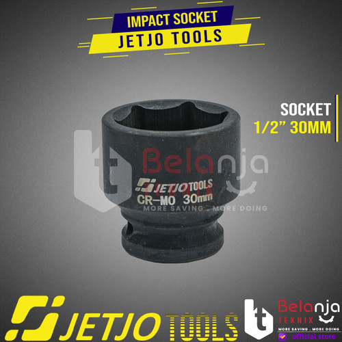 JETJO TOOLS Impact Socket 1/2 Inch 30MM Mata Kunci Sock Impact 6 PT