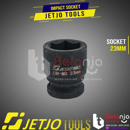 JETJO TOOLS Impact Socket 1/2 Inch 23MM Mata Kunci Shock Impact 6 PT