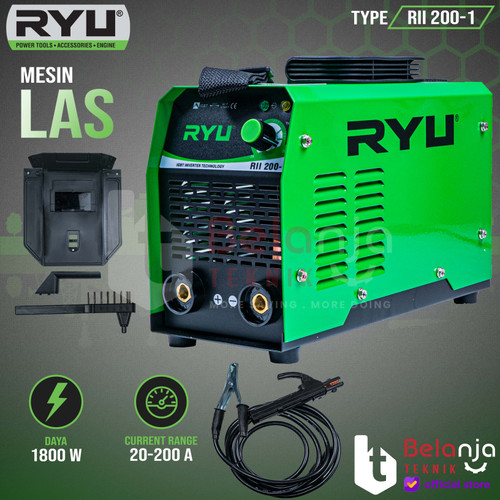 Ryu Travo Las Inverter RII 200-1 IGBT 2200 Watt Mesin Trafo Las