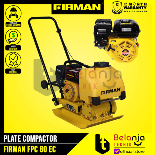 Firman Plate Compactor FPC 80 EC Mesin Stamper + Engine SFE 200 FI