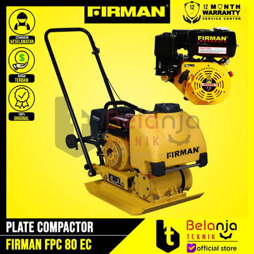 Firman Plate Compactor FPC 80 EC Mesin Stamper + Engine FGE 220 HD