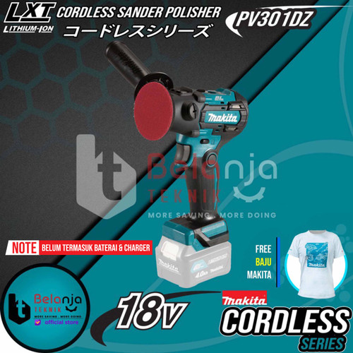 Makita Cordless Sander Polisher PV301DZ Mesin Poles Mobil Baterai 12V