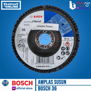 Bosch Flap Disc Metal Mata Batu Gerinda Amplas Susun 4 Inch Grit 36 4"