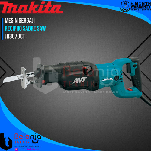 Makita Gergaji JR 3070 CT Recipro Sabre Saw Reciprocating JR3070CT