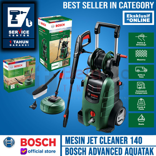 Bosch Jet Cleaner Aquatak 140 2100 W + Home and Car Kit Set AQT 140