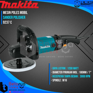 Makita Mesin Poles Mobil 9237 C Super Finish Sander Polisher 9237C 7"