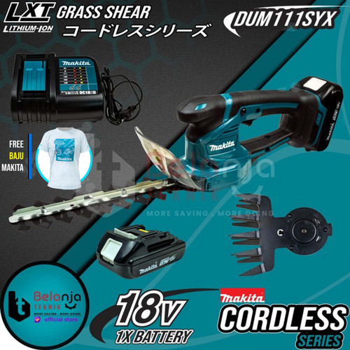 Makita Pemotong Rumput Baterai DUM111SYX 18V Grass Trimmer Shear DUM