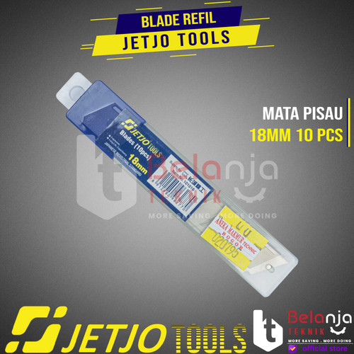 JETJO TOOLS Blade Refil 18 MM Isi Mata Pisau Cutter 18mm 10 PCS Kater