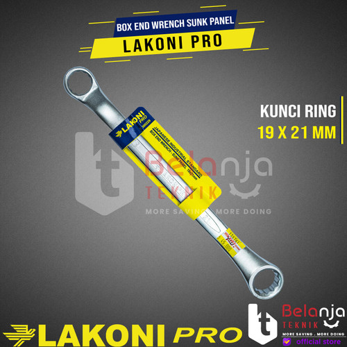 LAKONI PRO Box End Wrench Sunk Panel 19 X 21 MM Kunci Ring 19X21MM CRV