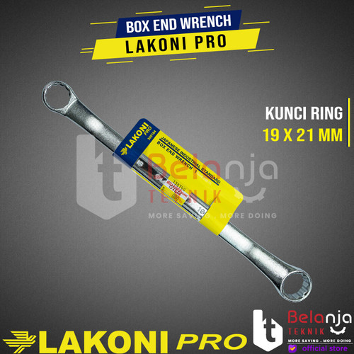 LAKONI PRO Box End Wrench 19 X 21 MM Kunci Ring 19X21MM CRV Steel