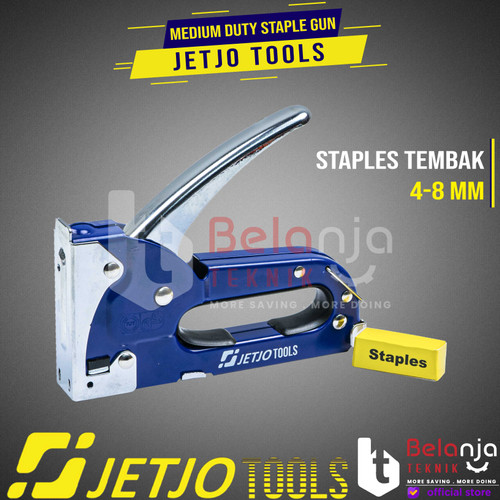 JETJO TOOLS Staple Gun Tracker 4-8 mm Staples Tembak Free Isi Steples