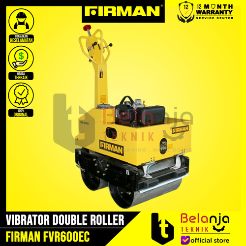 Firman Vibrator Double Roller FVR600EC Mesin Pemadat Tanah + Engine