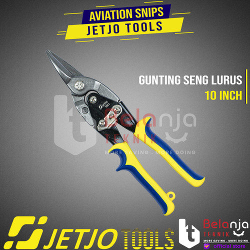 JETJO TOOLS Aviation Snips 10 Inch Gunting Seng Baja Ringan Lurus 10"