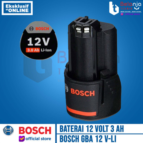 Bosch Batu Baterai 12V 3 Ah Battery Cordless Lithium Ion GBA 12 V-LI