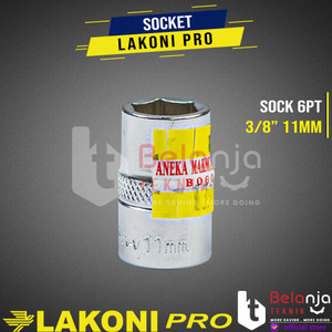 LAKONI PRO Socket 3/8 Inch DR 6PT 11MM Mata Kunci Shock 11 MM Sok 3/8