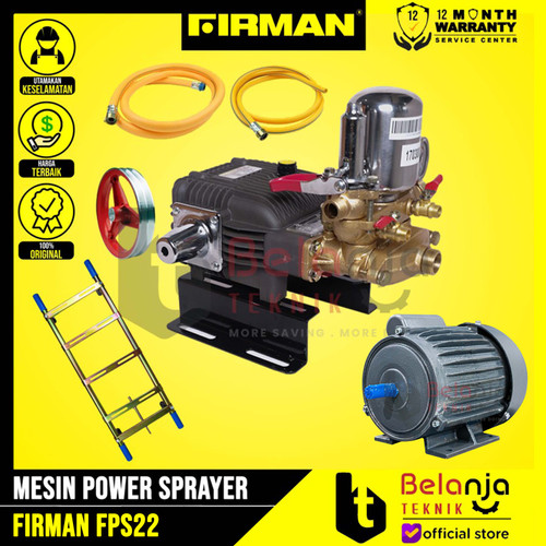 Firman Mesin Power Sprayer FPS22 FPS 22 + Dinamo 2 HP 1 Phase 4 Pole