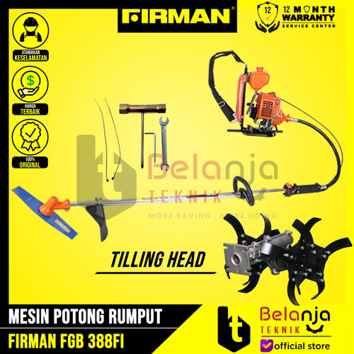 Firman Mesin Potong Rumput Gendong FGB 388 FI Plus Tilling Head