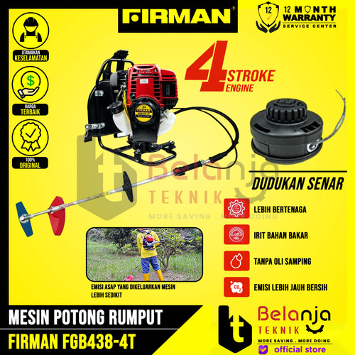 Firman Mesin Potong Rumput FGB 438 Brush Cutter 4 Tak Plus Senar