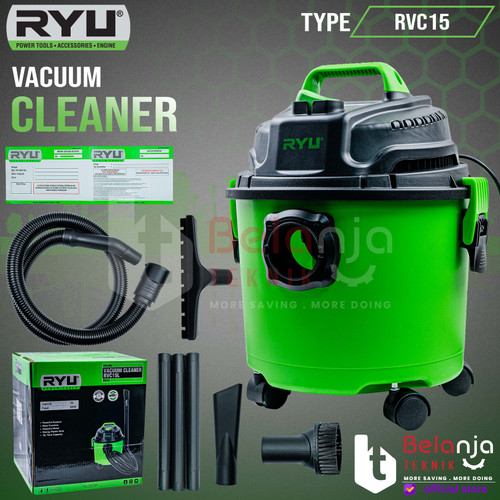 Ryu Vacuum Cleaner Wet & Dry Penyedot Debu RVC15 Basah Kering 15 Liter