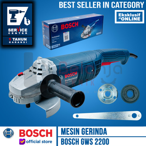 Bosch Mesin Gerinda Tangan GWS 2200-180 2200 Watt 7 Inch Angle Grinder