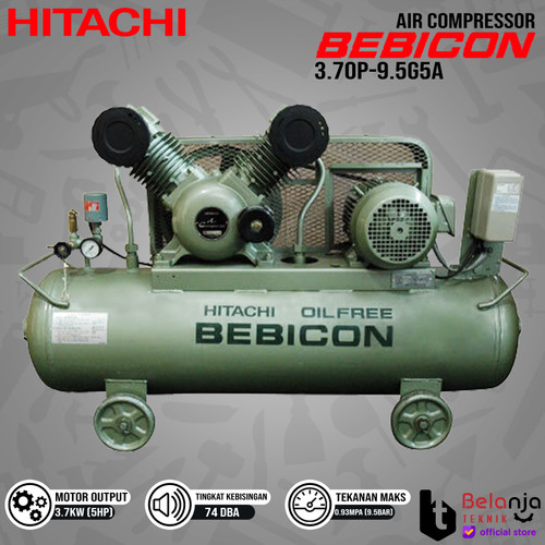 HITACHI Air Compressor Bebicon 3.7OP-9.5G5A 5 HP Kompresor Angin 5HP