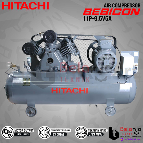 HITACHI Air Compressor Bebicon 11P-9.5V5A 15 HP Kompresor Angin 15HP