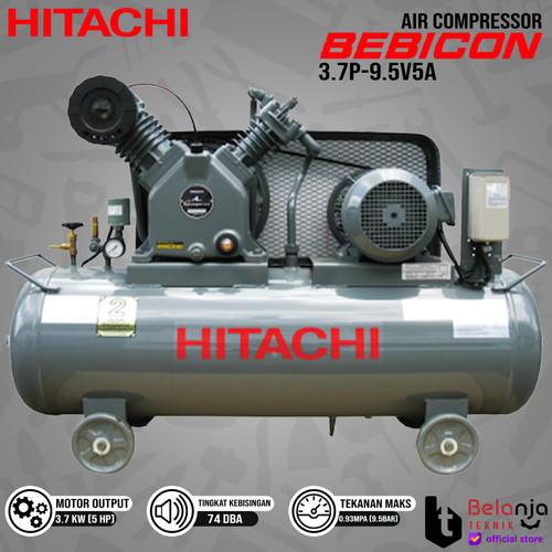 HITACHI Air Compressor Bebicon 3.7P-9.5V5A 5 HP Kompresor Angin 5HP