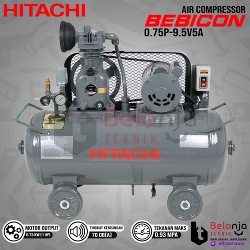 HITACHI Air Compressor Bebicon 0.75P-9.5V5A 1 HP Kompresor Angin 1HP