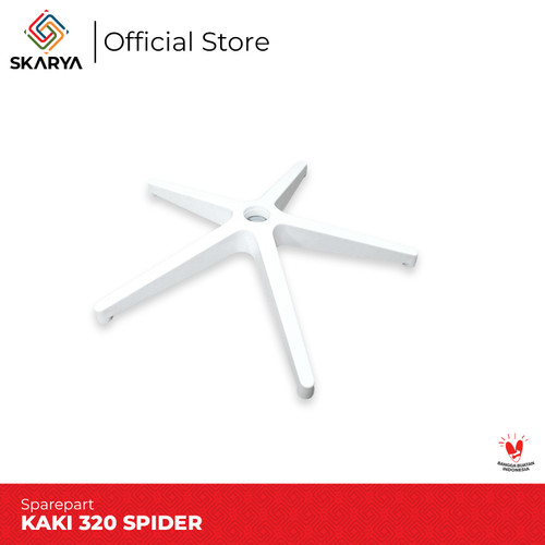 Kaki Kursi Kantor Nylon Model SPIDER 320 Warna Putih Tanpa Roda (Baru)