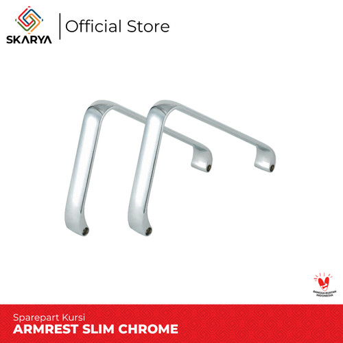 Tangan Kursi Kantor Kursi Kerja Model Slim Chrome (Baru)